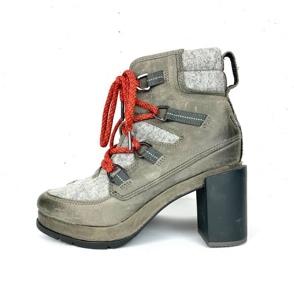Sorel Blake Lace Quarry Hiker Boots Waterproof EVA Footbed Stacked Heel Size 7 - Picture 2 of 11